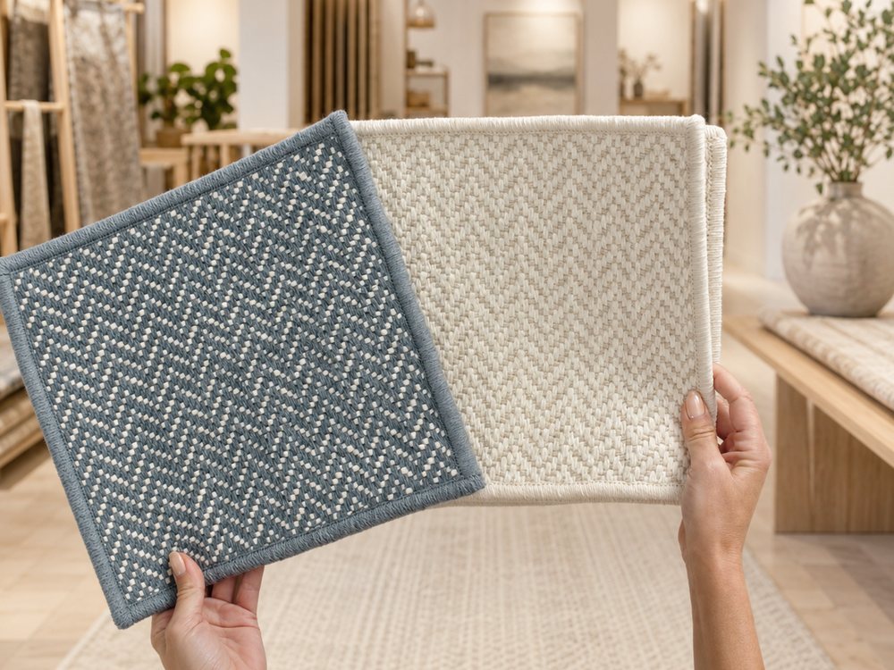 Hand-size Rugcraft samples